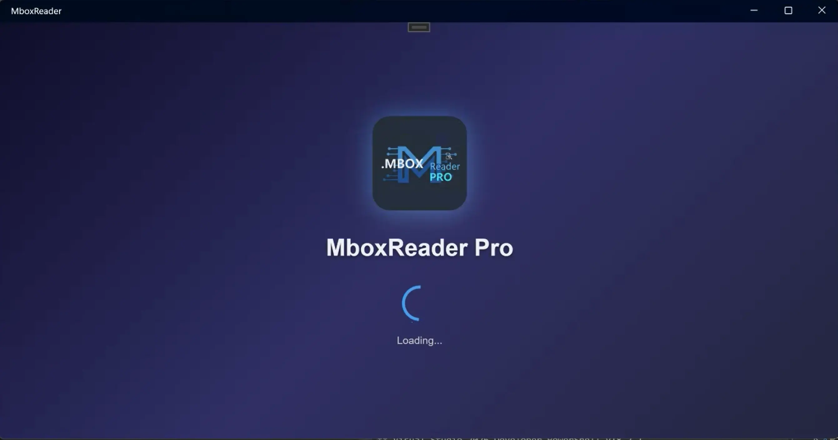 MboxReader Pro Splash Screen